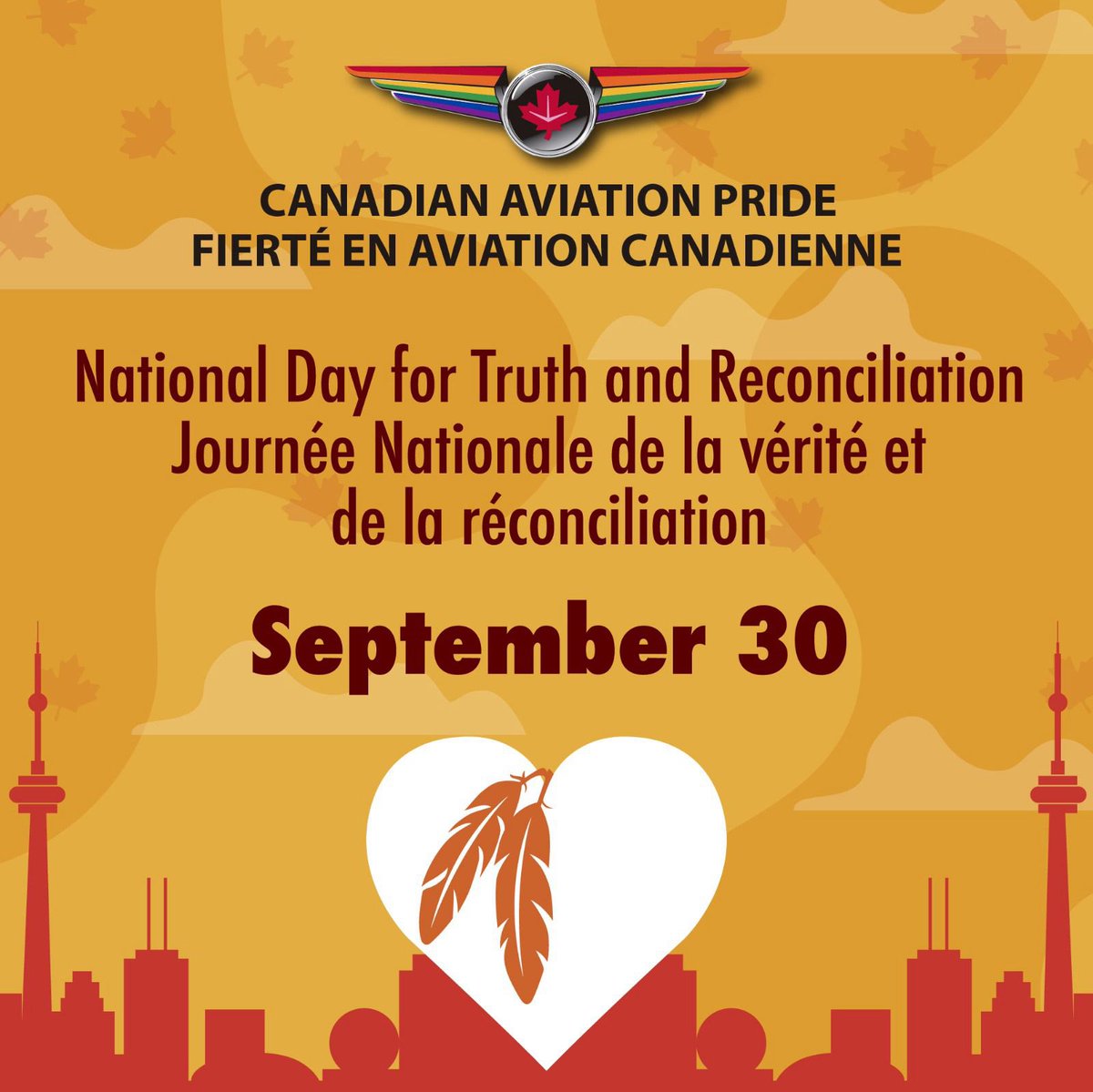Canadian Aviation Pride recognises our Two Spirited Aviators and  Truth and Reconciliation Day, September 30th #truthandreconciliation #twospirit #canadianaviationpride #canadianaviation  #pride   #plane #flying #airplane #canadapride #lgbt #lesbian #gay #transgender