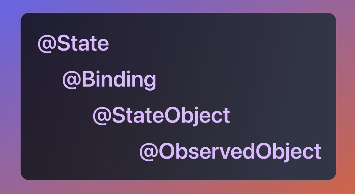 VinnieiOS's tweet image. Whether you’re a total beginner or an experienced UIKit developer switching to SwiftUI, it can often be difficult to grasp how 𝗱𝗮𝘁𝗮 𝗳𝗹𝗼𝘄 works in SwiftUI.

The truth is, it’s a lot simpler than most people think and I am going to explain it clearly in a short thread
🧵👇