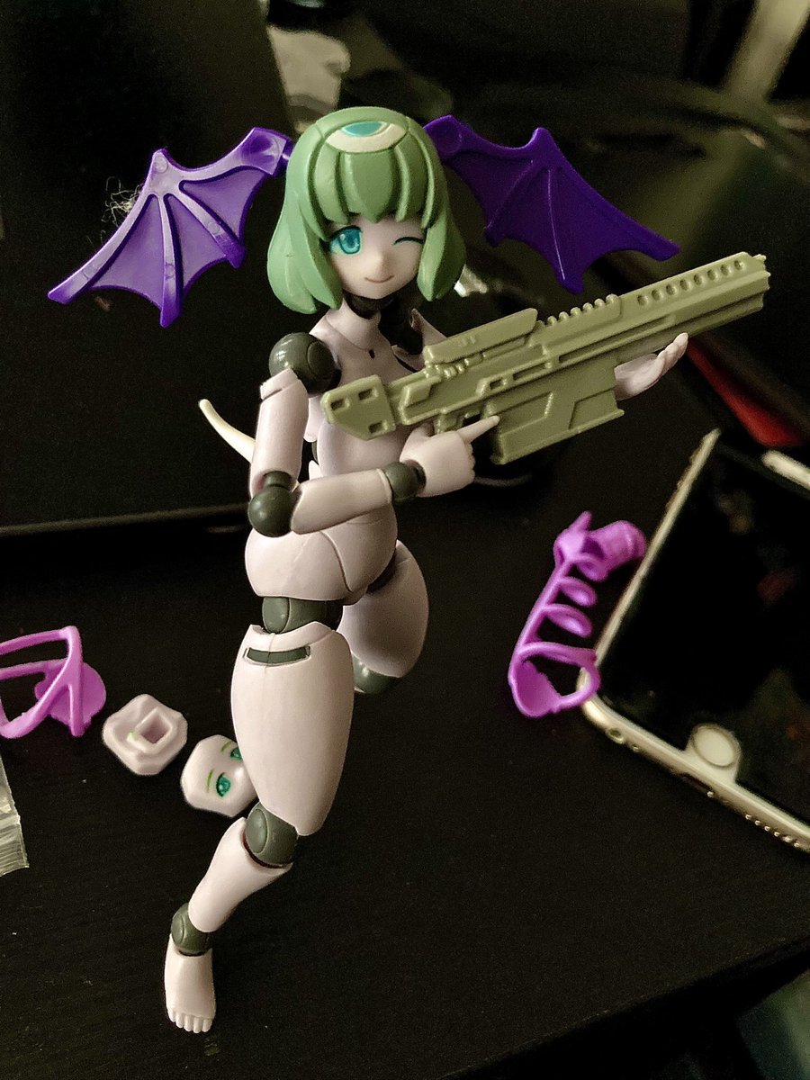 @Daibadi figures can fit Lego parts in their ports. I loved finding out I could throw on some bat wings on her head and a tail on her.