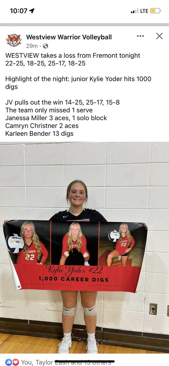 KylieYoder4's tweet image. 1,000 digs!!