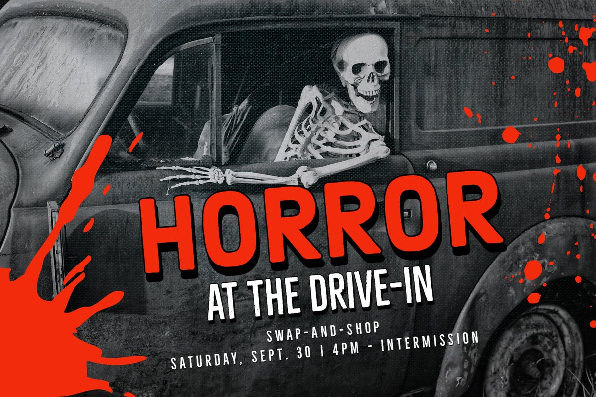 LDHesler's tweet photo. The #KansasCity #Horror Club is holding its “Horror at the Drive-In” swap-and-shop this Saturday, Sept. 30 from 4pm until intermission at the Twin Drive-In in Independence, MO. I’ll be there with the Little #Zombies books, as well as horror #fiction for grownups. @bbtheatres https://t.co/imh82Avyt9