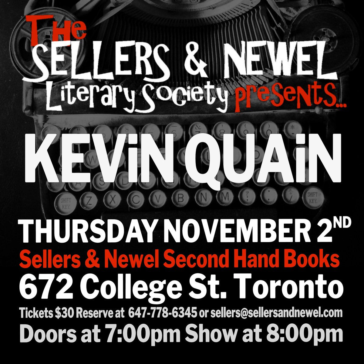 A rare corporeal manifestation. Love to see you there.