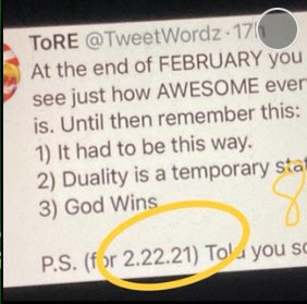 Shanneighteen's tweet image. 2.22.21
October 1
#toretweet 
#Day272
September 29=
9+2(9)
119&amp;gt;&amp;lt;911
#endofFEBRUARY
12.29=329 
November 25, 1960
Feb. =2
November=2
#letsseewhathappens