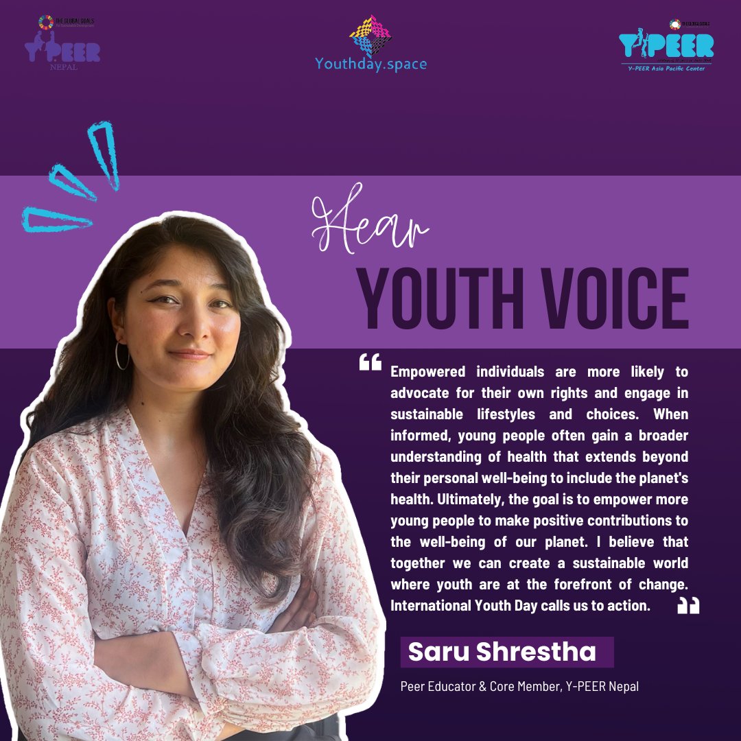 Celebrating the power of youth on #InternationalYouthDay2023 

🌟 Y-PEER Nepal, jointly with @ypeer.asiapacific and Youth Day Space, brings some inspiring young voices to share about the roles of youth in shaping the future. 
#ypeernp #ypeerasiapacific #ICPD30 #youthdayspace #CSE