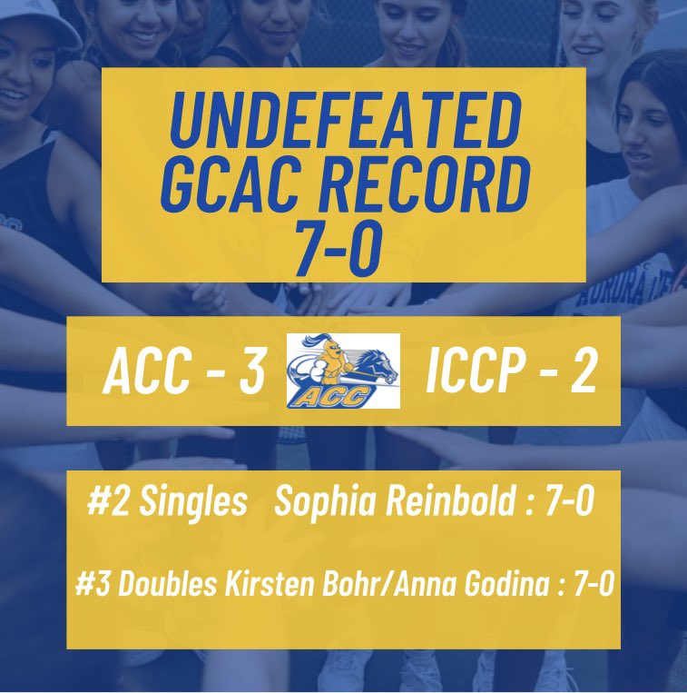 🚨HISTORY MADE🚨 For the first time EVER, the ACC Varsity Girls Tennis Team has finished the regular conference season with an UNDEFEATED RECORD of 7-0!!!! 

#2 singles Sophie Reinbold ‘25 went 7-0!  

#3 doubles Kirsten Bohr ‘24/Anna Godina ‘24 went 7-0! 
#ChargerUp