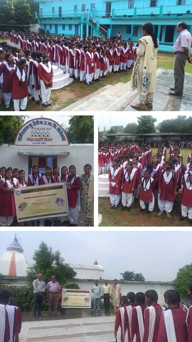 CARS Gariyaband organized Rabies Awareness Week to obeserve 17th World Rabies Day on 28.09.2023 by which 1100 School Students became aware about the Fatal dis Rabies at Fingeshwar CG
 @igkvofficial
@IASTripathiCG 
@DPRChhattisgarh 
@Dept_of_AHD
@RabiesAlliance
@ChhattisgarhCMO