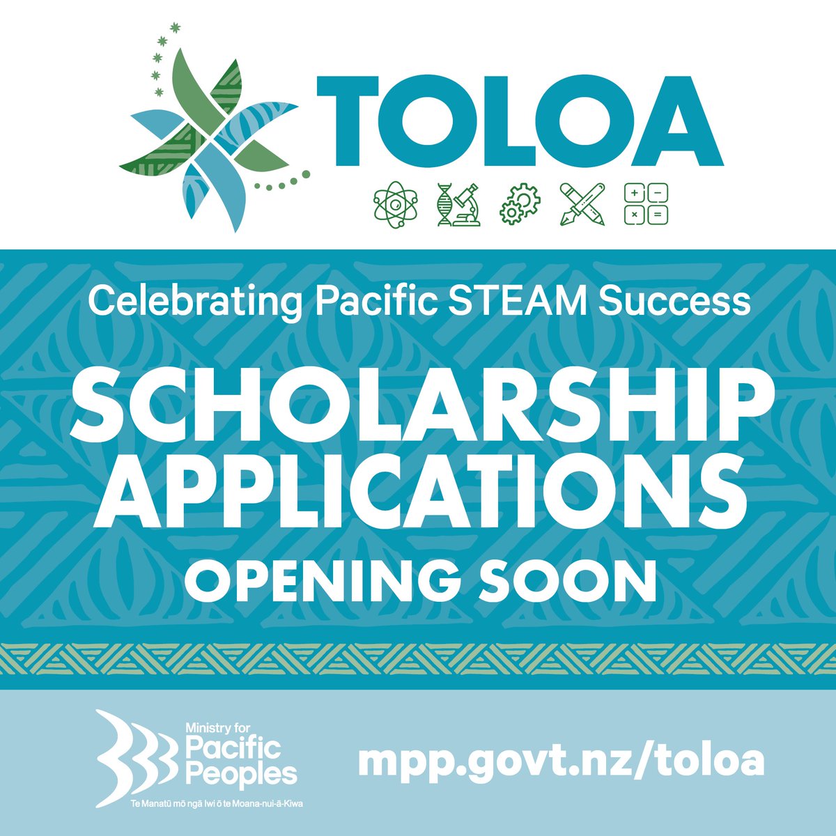 The Ministry for Pacific Peoples is thrilled to announce that the Toloa Secondary and Tertiary scholarships will kick off on Monday, October 2, 2023 – that's just around the corner! 🙌🏽 Head to our website for more info: mpp.govt.nz/funding/toloa-… 🤩