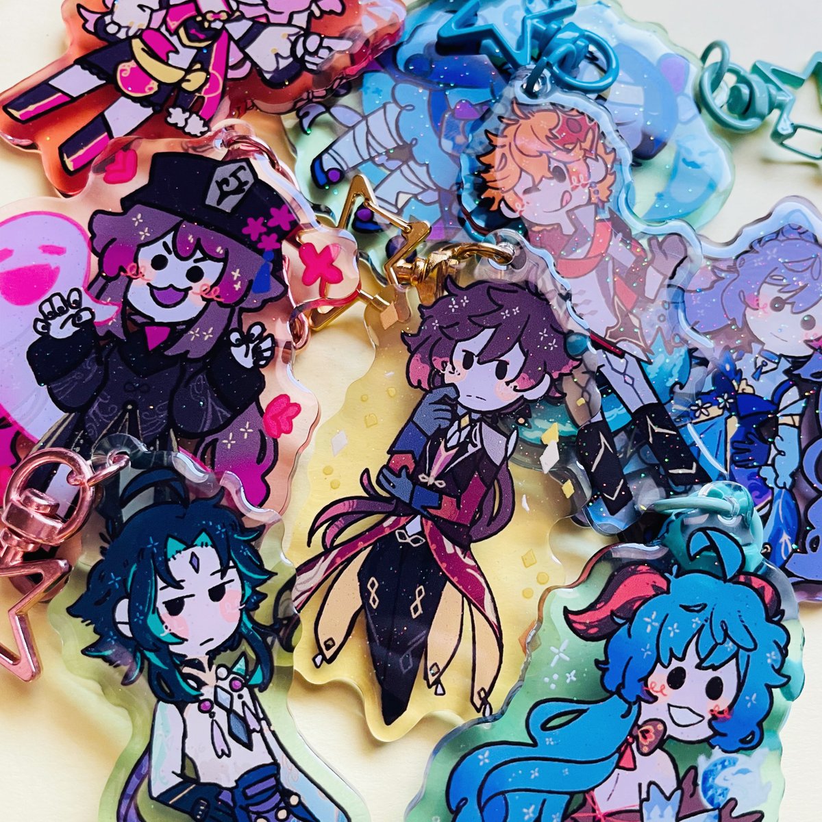 アルベド(原神) ,アンバー(原神) ,ガイア(原神) ,クレー(原神) ,ウェンティ(原神) 「I've decided to no longer restock Genshi」|StarGlow🌻@ LAYTON IS BACK☕のイラスト