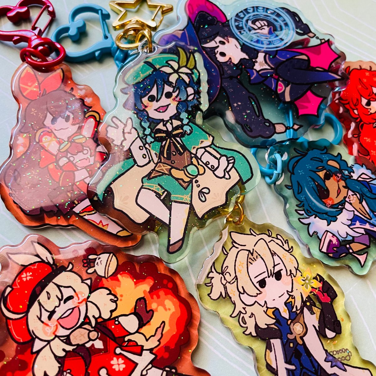 アルベド(原神) ,アンバー(原神) ,ガイア(原神) ,クレー(原神) ,ウェンティ(原神) 「I've decided to no longer restock Genshi」|StarGlow🌻@ LAYTON IS BACK☕のイラスト