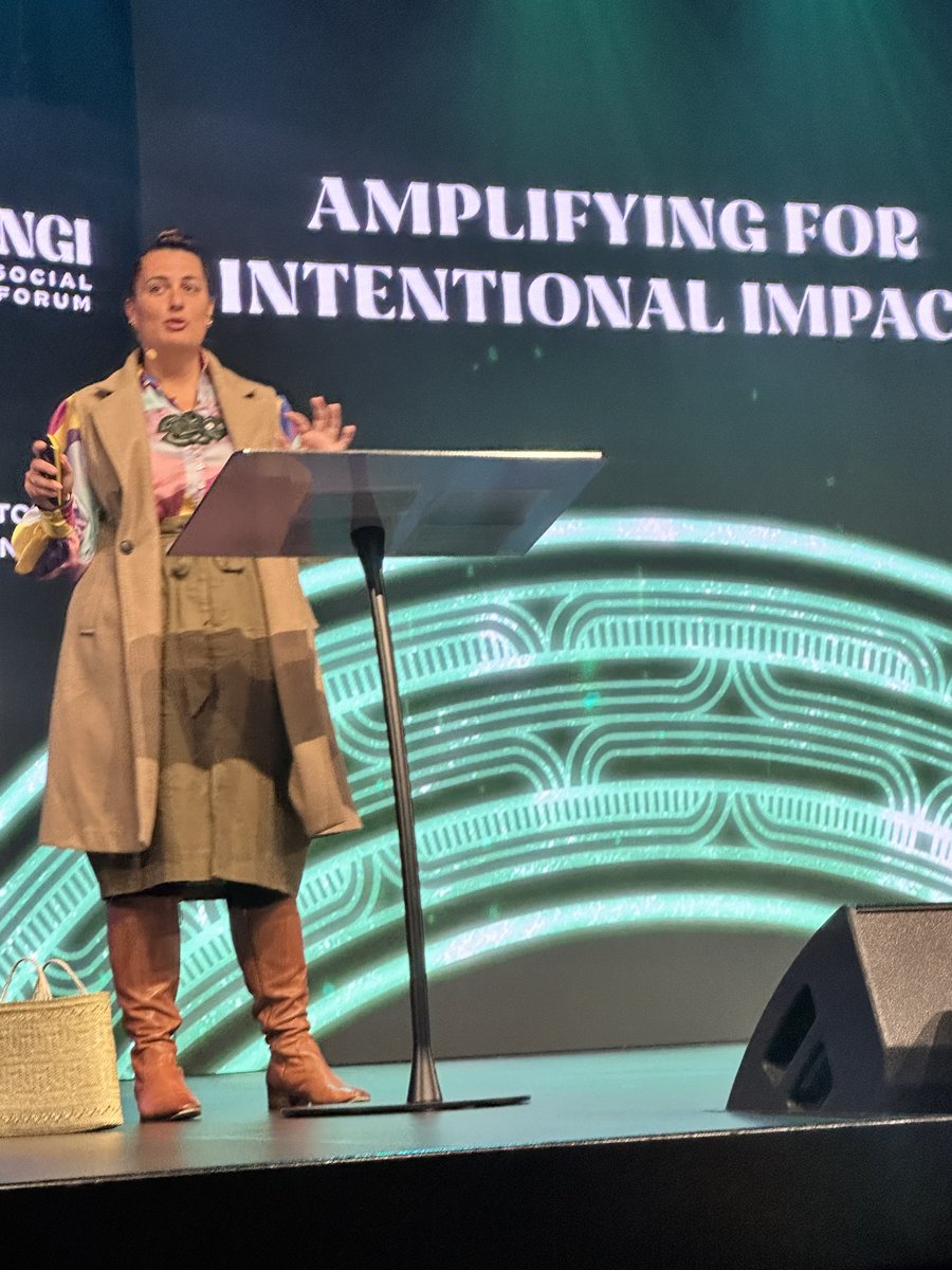 Amplifying For Intentional Impact: Qiane Matata-Sipu, "I had really strong tikanga and I left my full-time job because it didn't align. My side hustle turned into a full-time business. Stepping out of your safety zone forces you to be amazing trust me. Take a risk!". #PaiRangi23