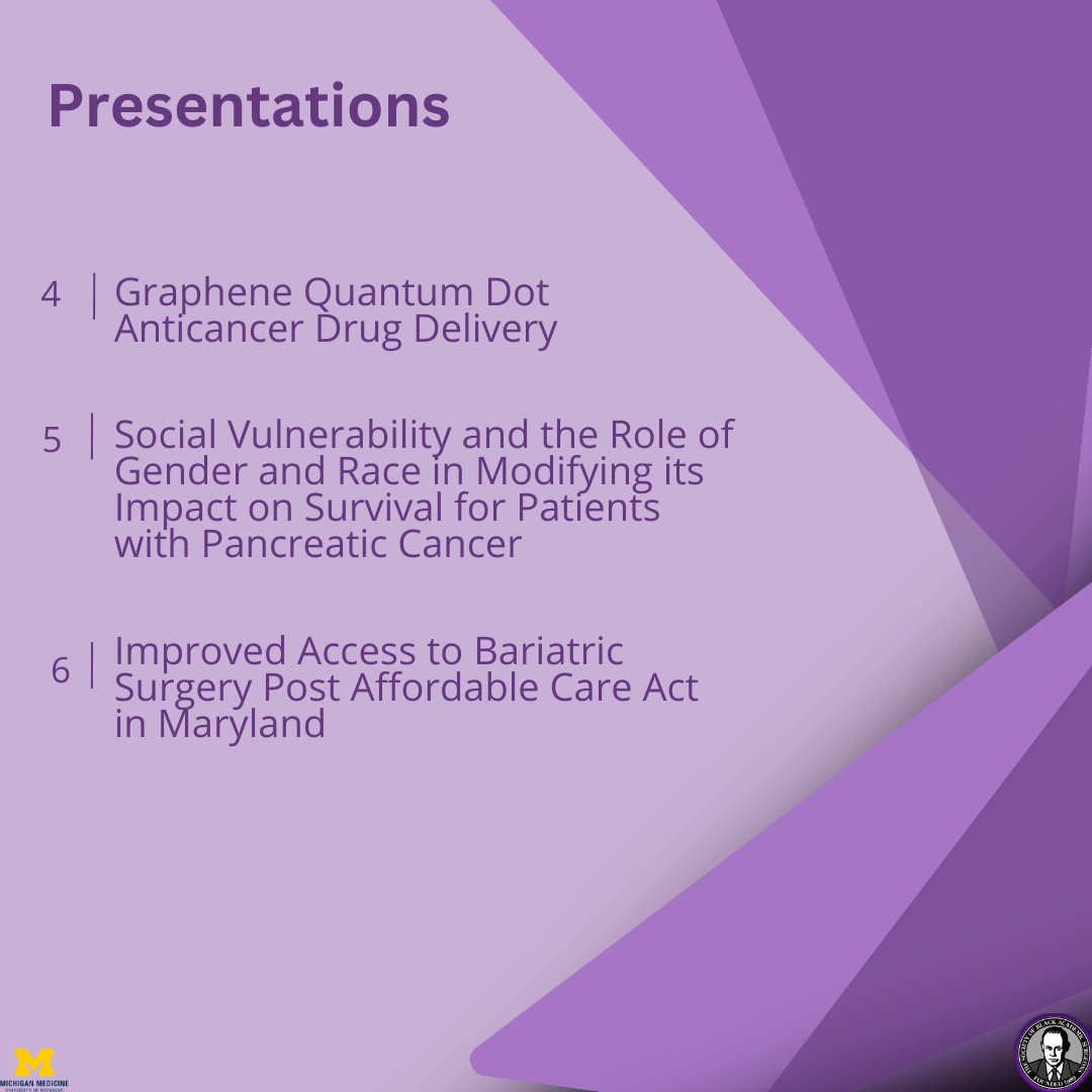 SocietyofBAS's tweet image. Day #2 of #SBASUMich2023 is not over yet!!! After a fantastic local program @UMichSurgery, our 1st Presidential Plenary kicks off at 3:00 pm!!! Lots of GREAT work to be presented! Don't miss it!✊🏿 #AcademicSurgery #PresentationTime @KMarieMD