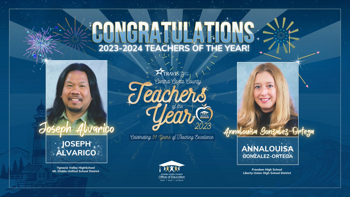 CoCoSchools's tweet photo. Our two Contra Costa County Teachers of the Year were interviewed by Reyna Harvey of KRON 4 News. If you missed the interview, you can watch it here: https://t.co/465Wmo8vib.
#CCCTOY23 #KRON4Interview https://t.co/66QJ5PVtXk