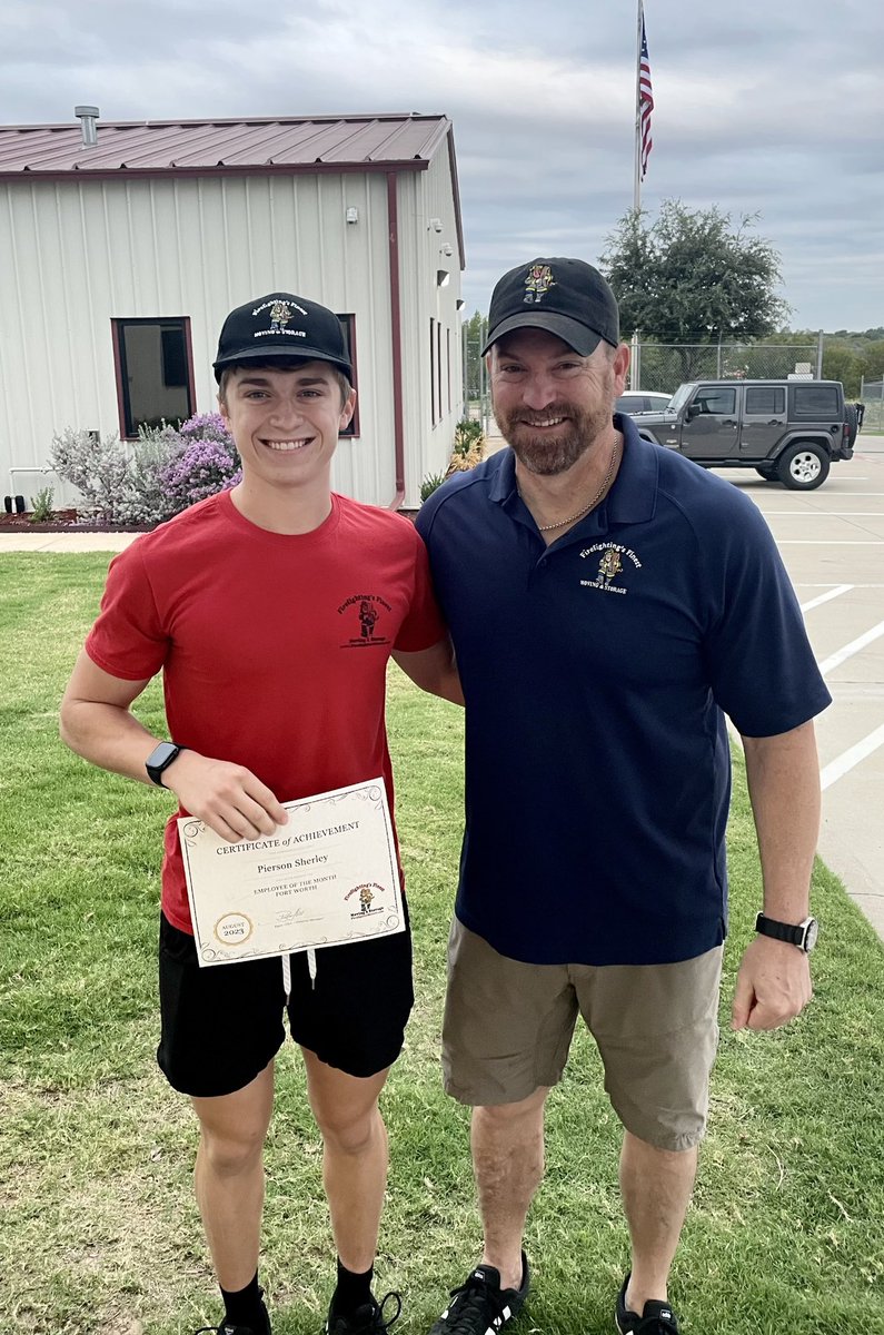 Fort Worth’s employee of the month is Pierson Sherley! 
He has continued to go above and beyond for Firefighting’s Finest and we are so grateful to have him on our team. 
Congratulations Pierson🎉
￼