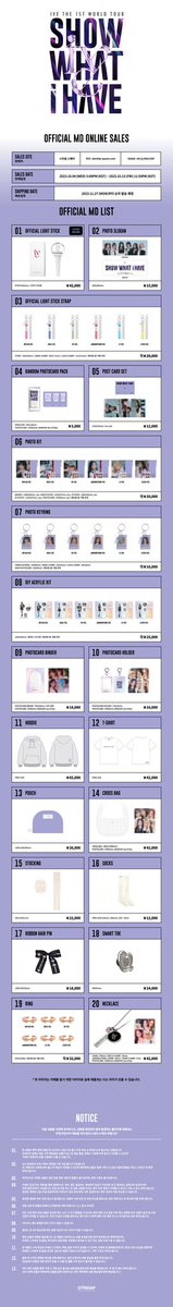 IVEstarship's tweet photo. 📢
IVE THE 1ST WORLD TOUR
<SHOW WHAT I HAVE> 
OFFICIAL MD 안내

▪️온라인 판매 일정
: 2023.10.04 (WED) 5PM (KST) ~ 2023.10.13 (FRI) 11:59PM (KST) 

▫️오프라인 응원봉 판매 부스 운영
- 2023.10.07 (SAT) 12PM ~ 5PM (KST)
- 2023.10.08 (SUN) 11AM ~ 4PM (KST)

https://t.co/lS4QrvooI9

#IVE #아이브
#1stEP #IVEMINE
#Eitherway #OfftheRecord #Baddie
#SHOW_WHAT_I_HAVE