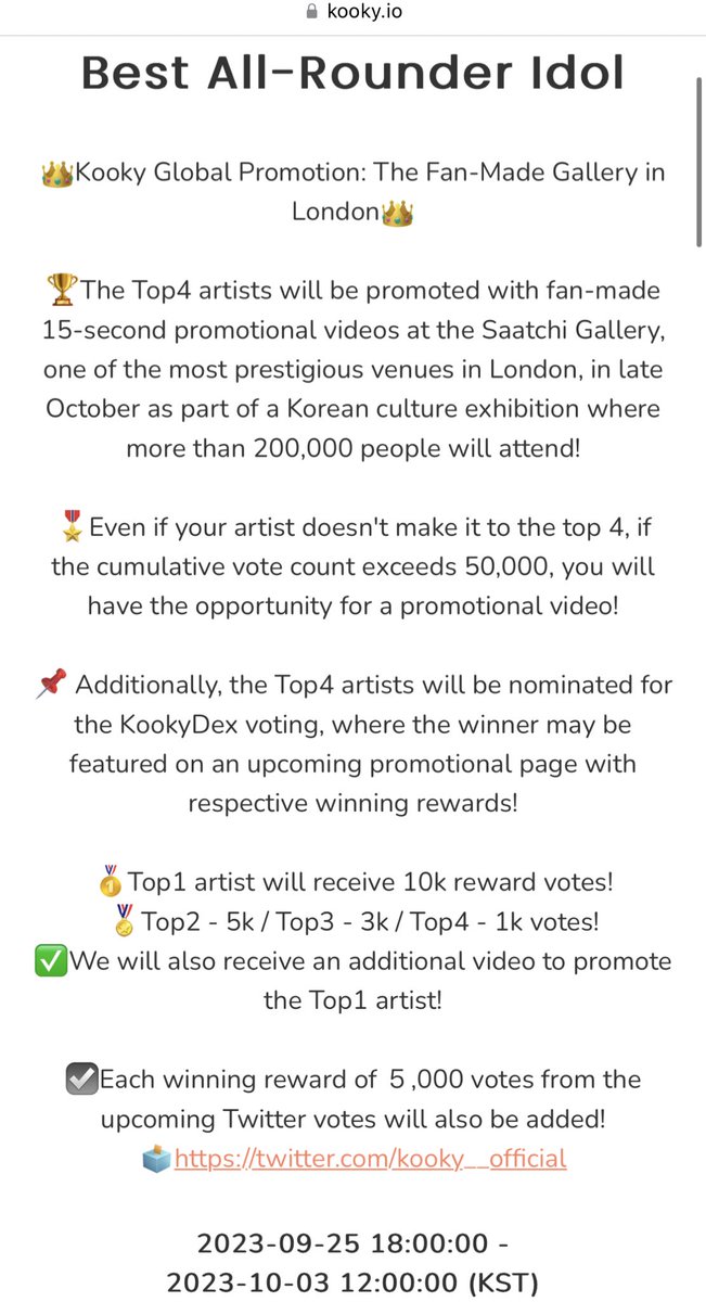 TryForNew_Pinas's tweet photo. [📣] EDELWEISS

👑Kooky Global Promotion : Best All-Rounder

Edelweiss, we must reach 50k votes  by October 3rd to win and digital ad for our lovely leader Noa. We don’t have much time left so please create as many account as you can and vote for our lovely Leader Noa. 

To vote 🗳👉🏻 https://t.co/TVKGjil3fM
📅~Oct 3rd 12:00 PM KST

#TFN #티에프앤  
#TFNPinas
#KPOP #케이팝  #kpopidol