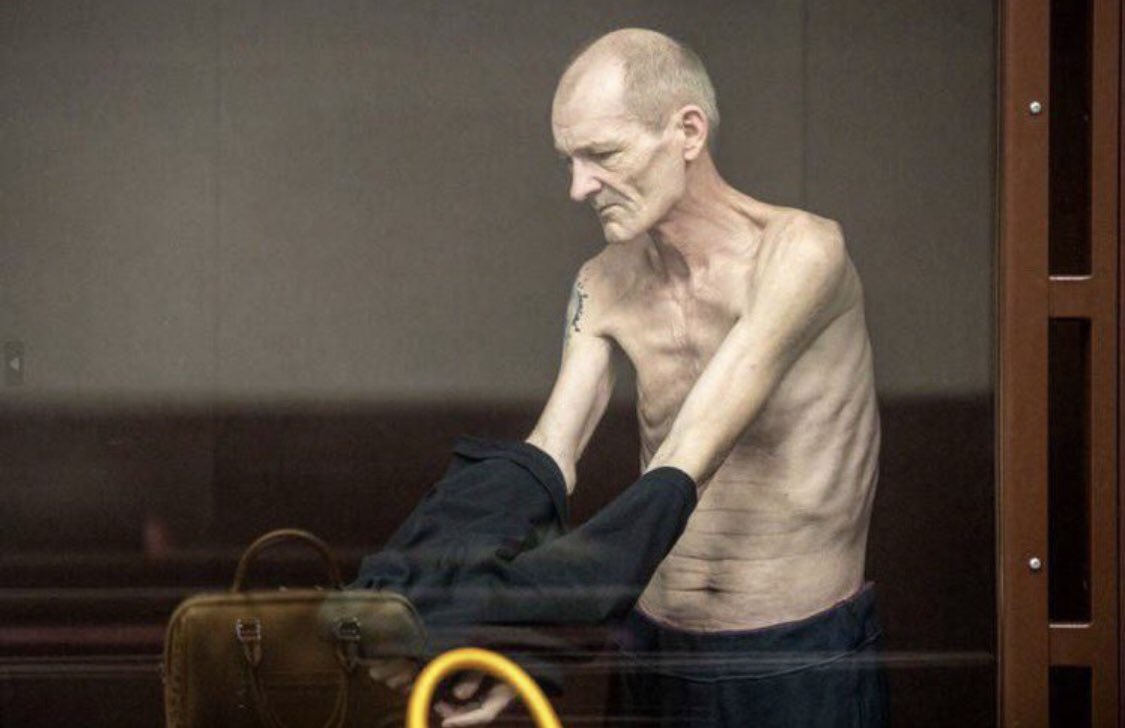 GicAriana's tweet photo. Russia has started its illegal trials against Ukrainian POWs who courageously and selflessly defended Mariupol against Russia’s genocidal war of extermination.

They’ll be sentenced to life in prison for no crime.

That is, if they don’t die of starvation first. Horrendous evil. https://t.co/v4BXv6oOPG