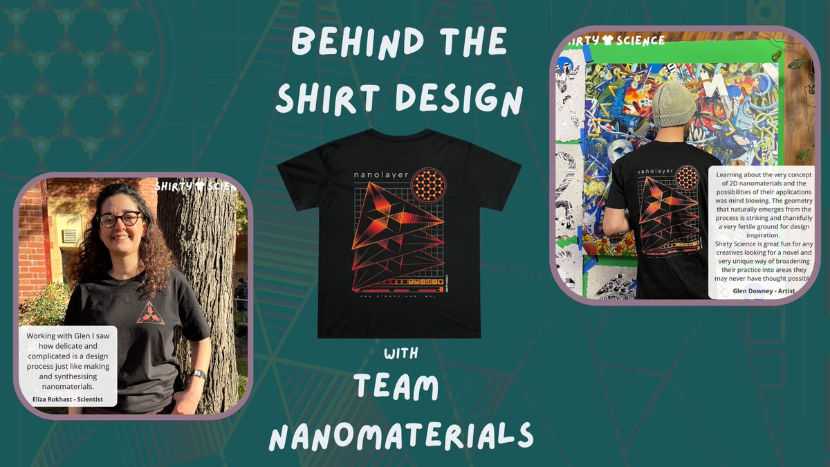 Our designs are born from the creative minds of artists and the knowledge of scientists, resulting in shirts that tell captivating stories. Our artists and scientists go on an incredible journey where curiosity meets style! Thanks for joining us this year Eliza and Glen! #sciart