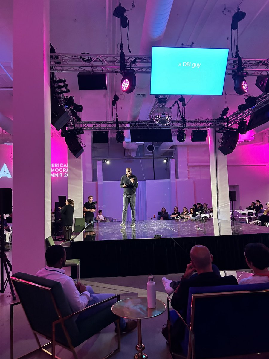 representus's tweet photo. The crowd at #ADSLive is enraptured with @neilphillipsnet discussing the importance of DEI
#AmericanDemocracySummit https://t.co/S4o2Zohbss