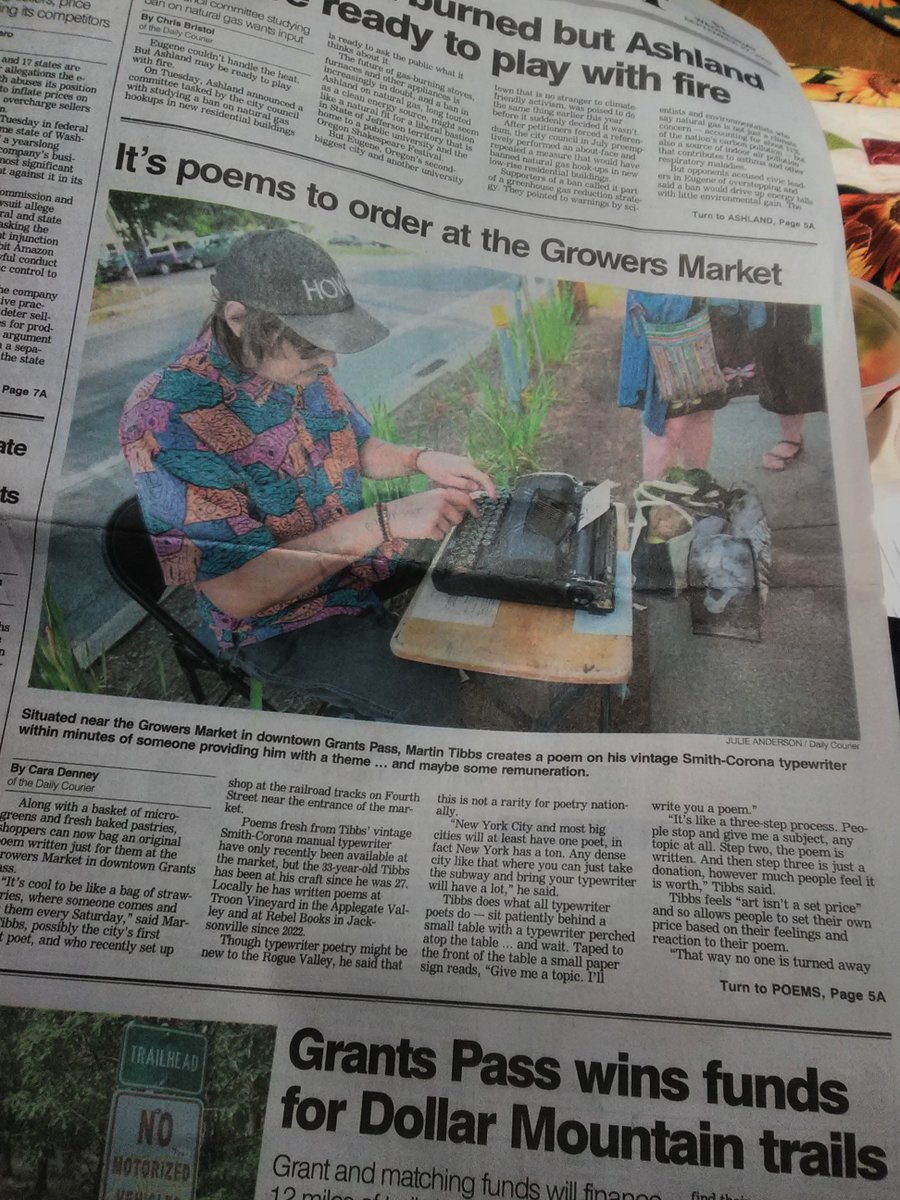 Small town poetry to order.