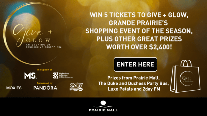 2day FM wants to send you and four friends in style to the first ever Give + Glow event at <a href="/prairiemall/">Prairie Mall</a> on November 4th. Enter for this prize package valued at more than $2,400 on MyGrandePrairieNow.com by October 26th mygrandeprairienow.com/111543/win/giv… #gpab