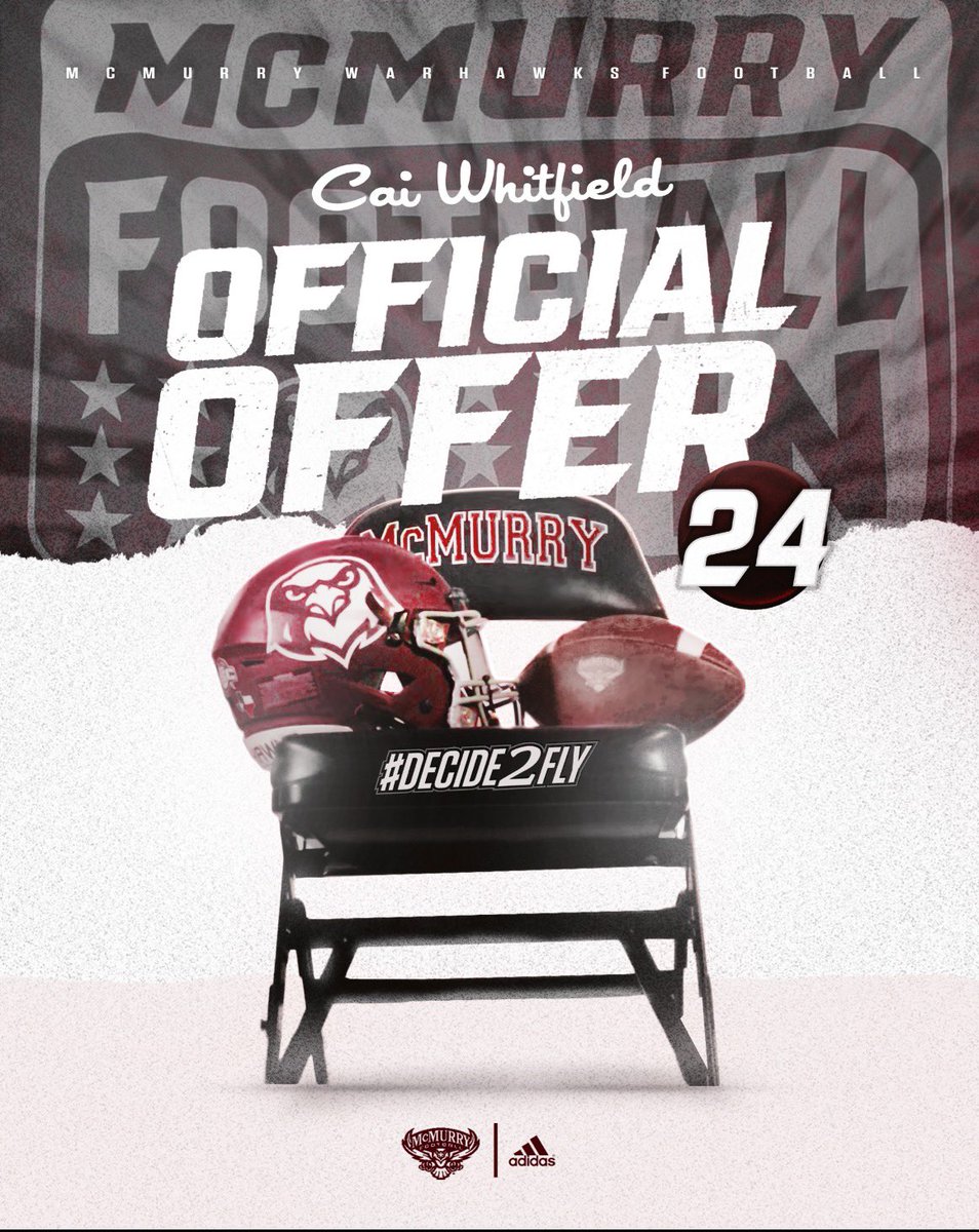 After a great conversation with <a href="/CoachRauMCM/">Mark Rau</a> I am blessed to receive my first offer from McMurry University. All glory to God 🙏🏽.<a href="/McMURRYFOOTBALL/">McMURRY FOOTBALL</a> @CoachNealMCM <a href="/DinevRosales/">Dinev Rosales</a>