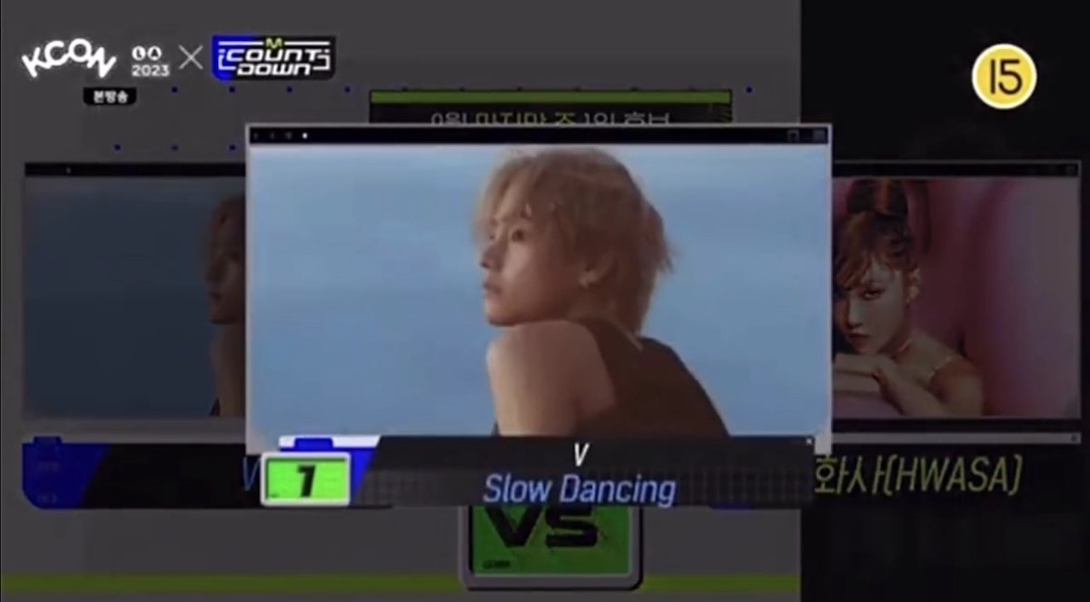 USBTSARMY's tweet photo. 🏆 V wins his 6th first place win and his 1st triple crown on M Countdown for Slow Dancing 😁🪈
#V #SlowDancing6thWin https://t.co/TrkSQ8FgNw