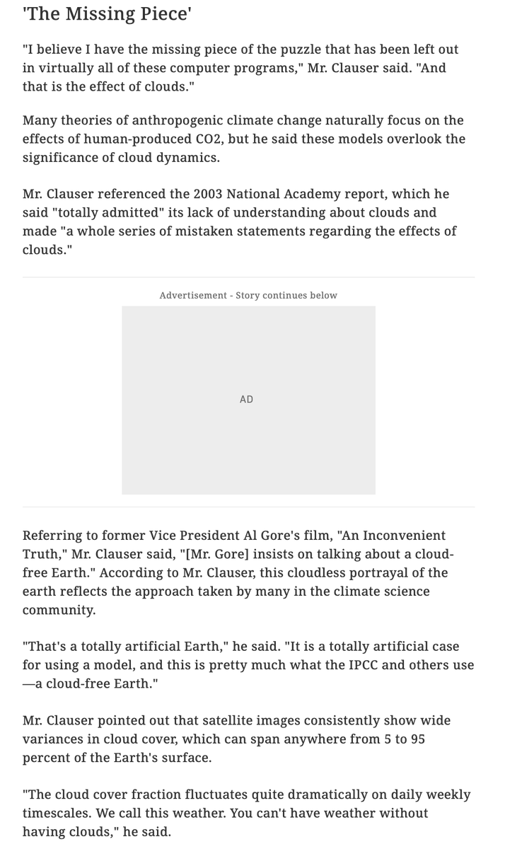 JunkScience's tweet photo. You don't need to be a climate scientist.

The 2022 Nobel physics prize winner has all you need to know to debunk climate idiocy: 

1. Clouds are key to climate but climate models ignore them... 'simply bad science.'  

2. CO2 is a 'beneficial gas... not at all significant in controlling climate.'  

3. Efforts to cut emissions 'should be stopped  immediately.'

https://t.co/uDLuPe4oDq