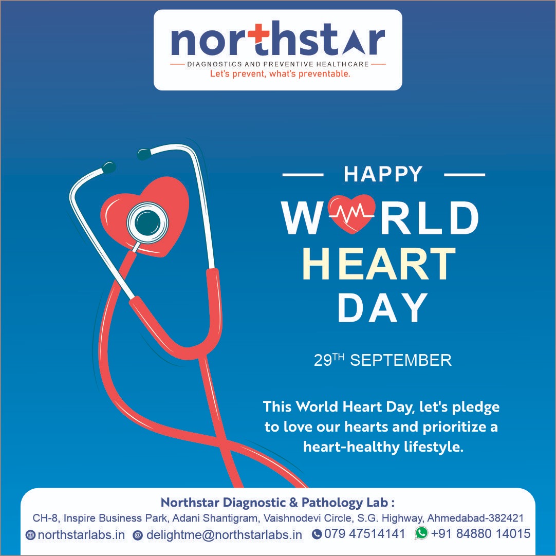 This World Heart Day, let's pledge to love our hearts and prioritize a heart-healthy lifestyle.
#northstarpathologylab #northstardiagnostics #knowyourhealth #health #pathology #diagnosis #diagnostic #checkup #healthcheckup #stayhealthy #adanishantigram #worldheartday #heartday