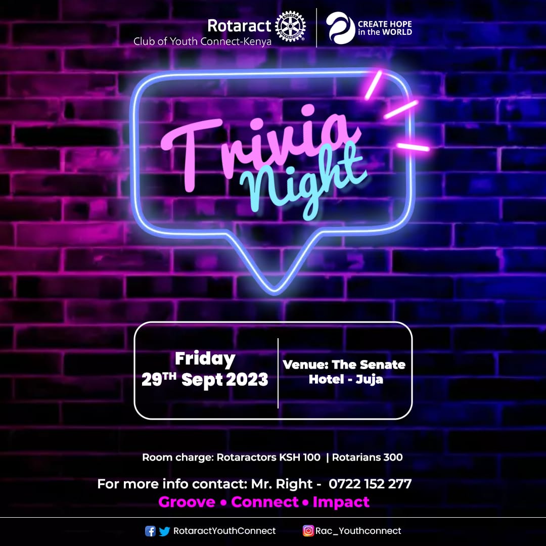 _Firebombbb!!!!!Bomboclatt!💥
 Calling all quiz whizzes and knowledge seekers! 🤓🔍 Prepare to challenge yourself at our epic trivia night. 🎉📚 Grab your friends, bring your minds, and let's see who will reign supreme! 👑🧐 
#FunTrivia
📍Senate hotel
📆: today😁 29th
🕐: 6.30pm