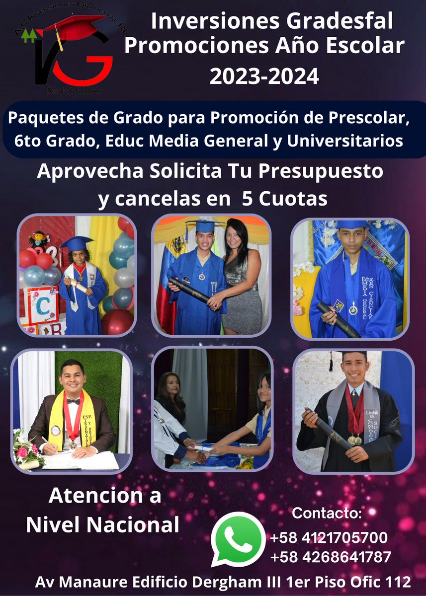 gradesfal's tweet photo. Inversiones Gradesfal. En Tus Mejores Momentos Tu Mejor Aliado. Somos Tu Mejor Opción @josemanarez https://t.co/7BGq9jTHBm