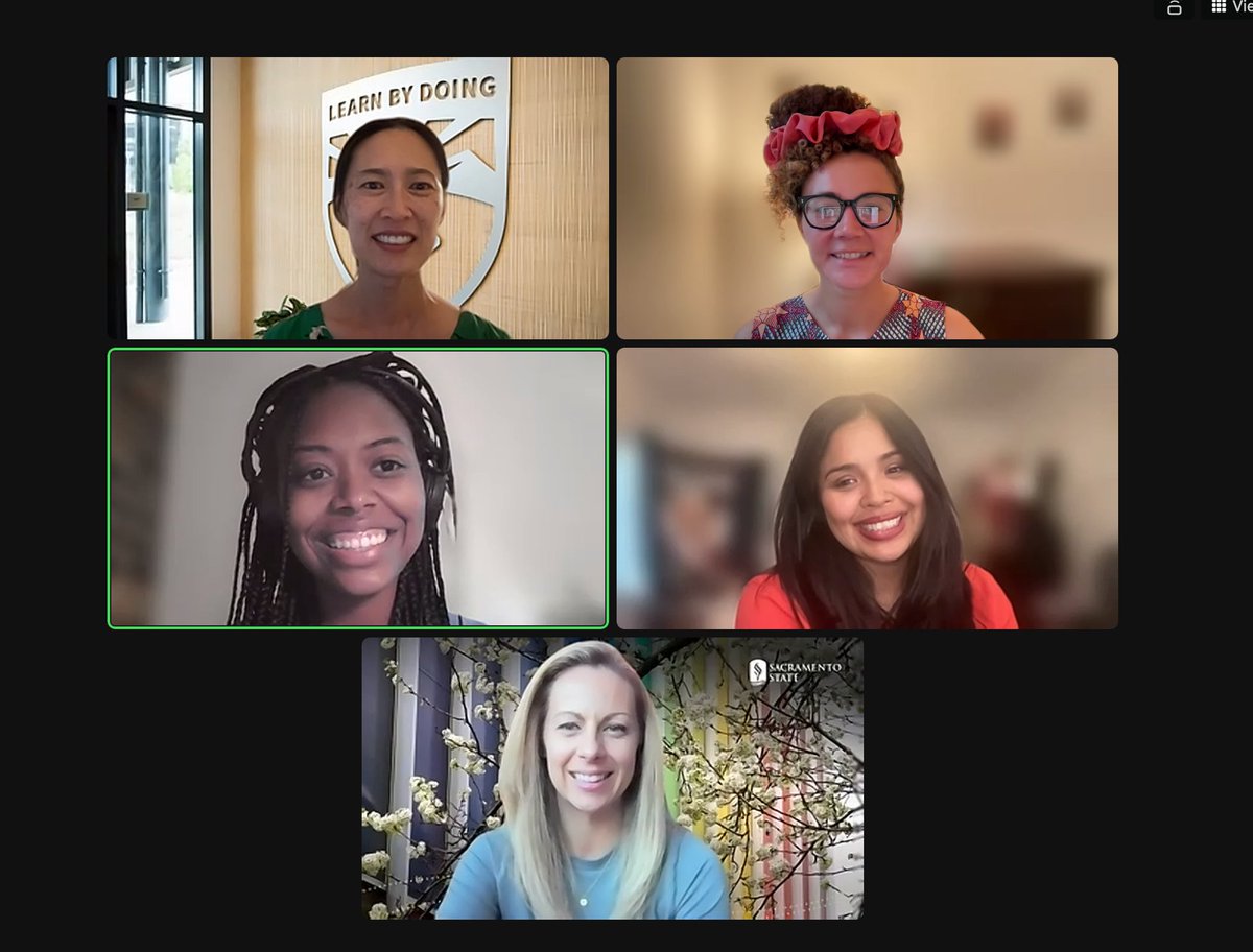Such an honor to be in community w/ amazing @CalPoly alumni: @mayavalree, Ashlee Hernandez & Haley Myers Dillon, organized by Courtney Moore where we were in conversation abt issues that support & hinder #StudentParentThriving in higher ed spaces. 
#NationalStudentParentMonth