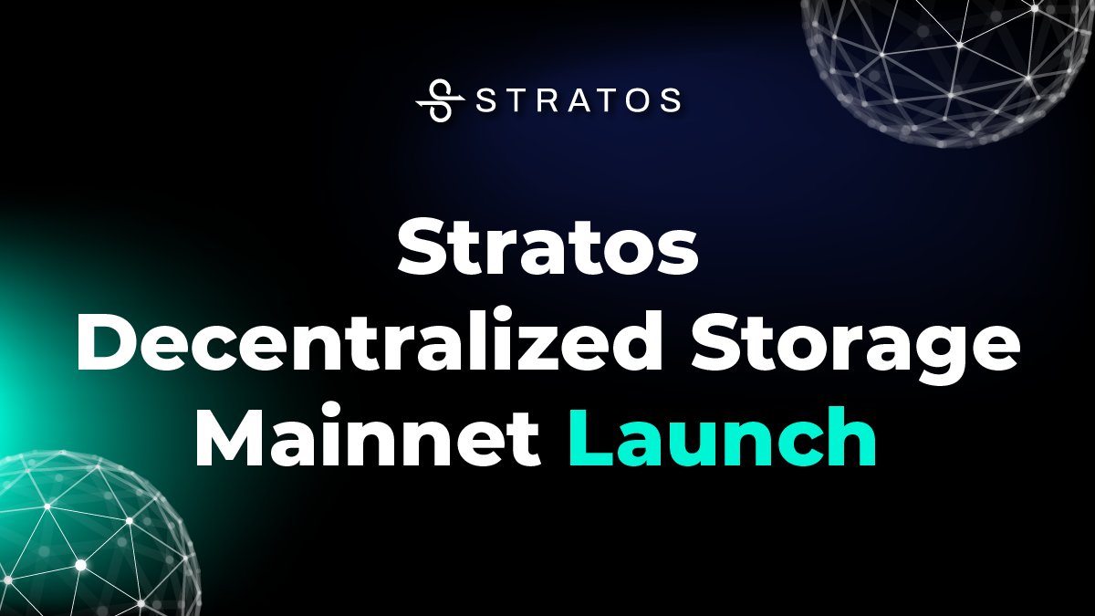 🚀 The future of decentralized storage is NOW! 🌐 #Stratos SDS Mainnet is LIVE! 🎉

🔥 Experience lightning-fast, fully decentralized storage for your data needs.

📢 Developers, miners, &amp; businesses, join the $STOS network now! 🚀🌟

blog.thestratos.org/stratos-launch…