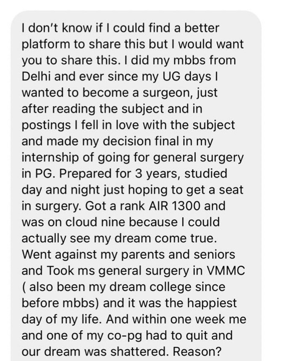 Indian__doctor's tweet photo. This Was the Reason !
Only 2 candidates chose Surgery department Out of 100 Toppers in #NEETPG2023 !
TOXICITY is destroying Dreams of Hardworking Candidates !
#medtTwitter
@NMC_IND @PMOIndia @mansukhmandviya @narendramodi @PTI_News @ANI @the_hindu https://t.co/2RBT09pn9k