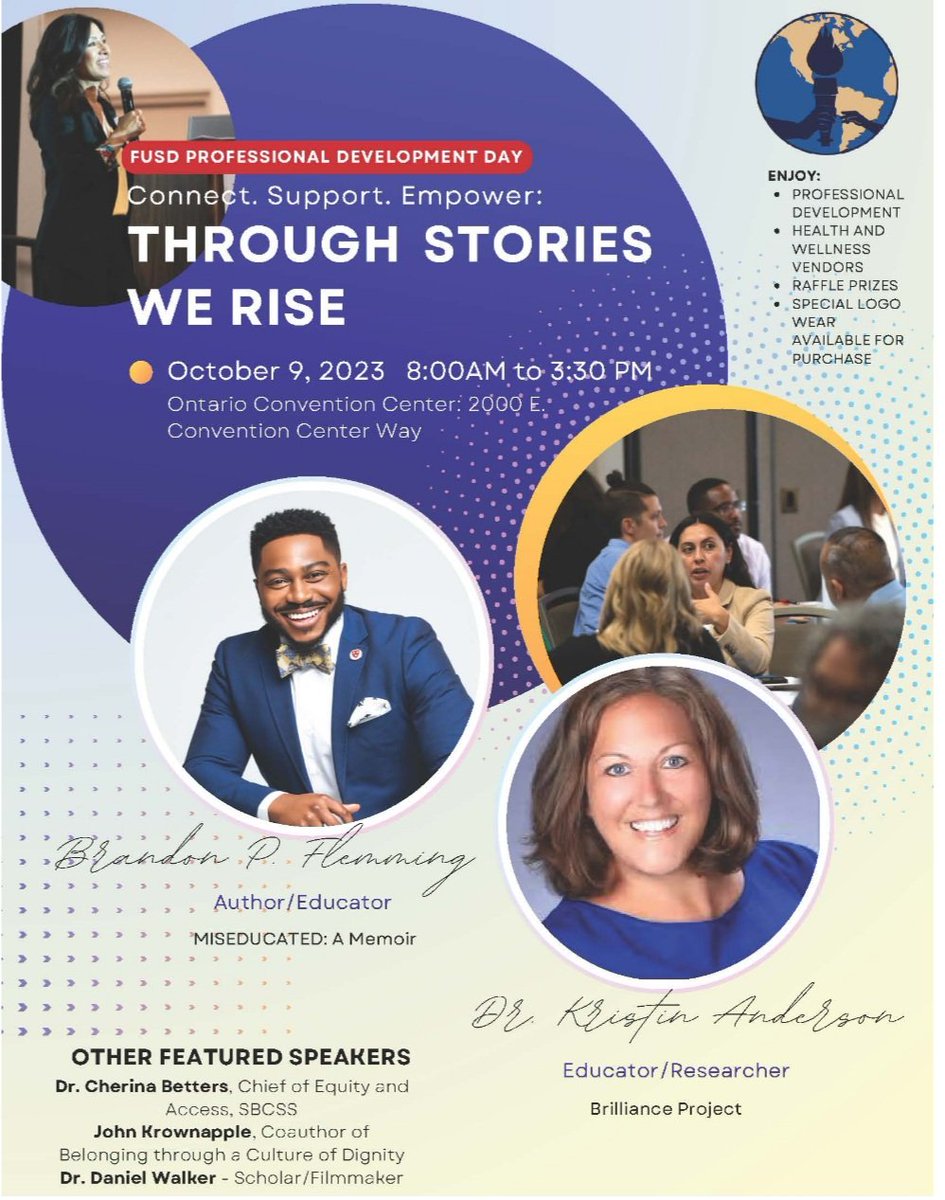 October 9, <a href="/FontanaUnified/">Fontana Unified</a> employees will ALL be together at the Ontario Convention Center 🎉  We can't wait to see everyone as we Connect. Support. Empower each other!!!  We're in this business for our amazing students 👏 It's going to be a great day!!