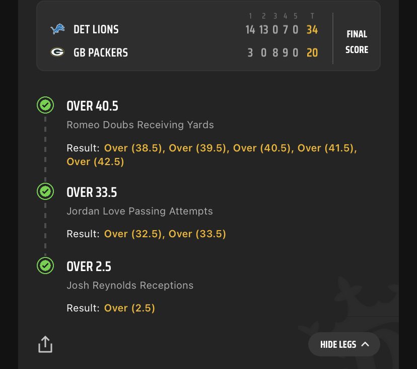 HookandBatter's tweet photo. The boys sweep the Thursday Night Football Best Bets again! It pays to listen! #NFL #ThursdayNightFootball #Lions #Packers #Betting https://t.co/1FV7wYauB6