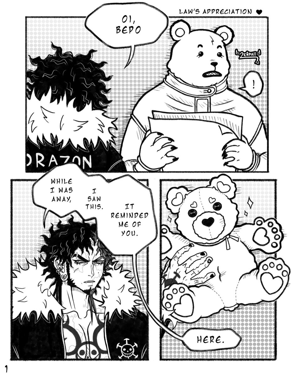 2enpaii's tweet image. law cares about his bestie so much but he’d never say it 🫢
#ONEPIECE #trafalgarlaw #bepo