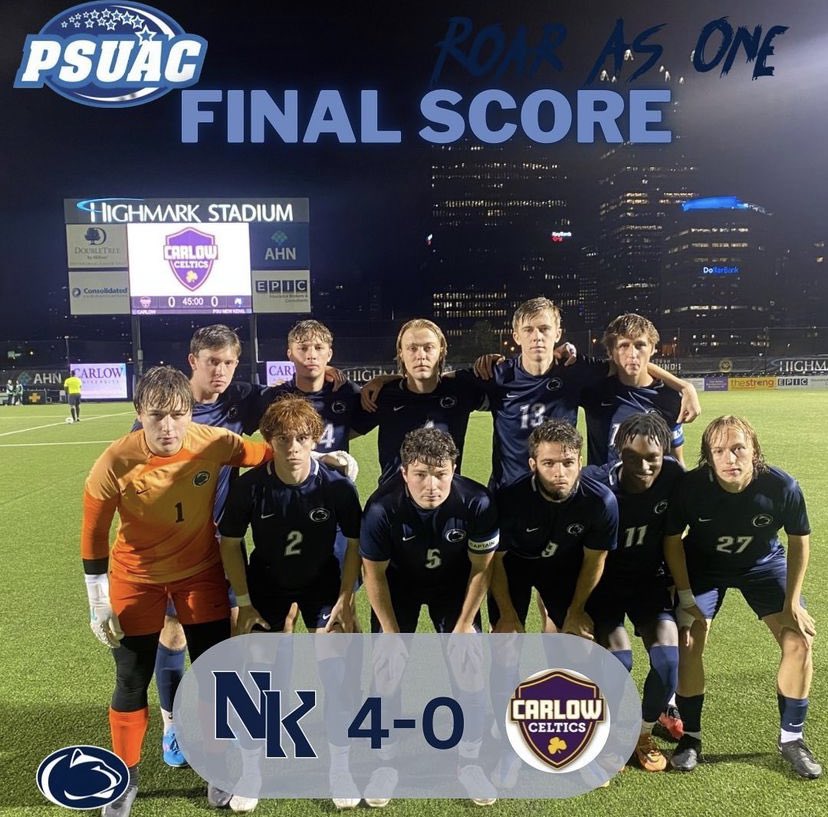 FINAL We shined brightly under the city lights! A nice 4-0 noncoference win against Carlow. We go again Saturday as we welcome @PSUBWSports to campus! #RoarAsOne