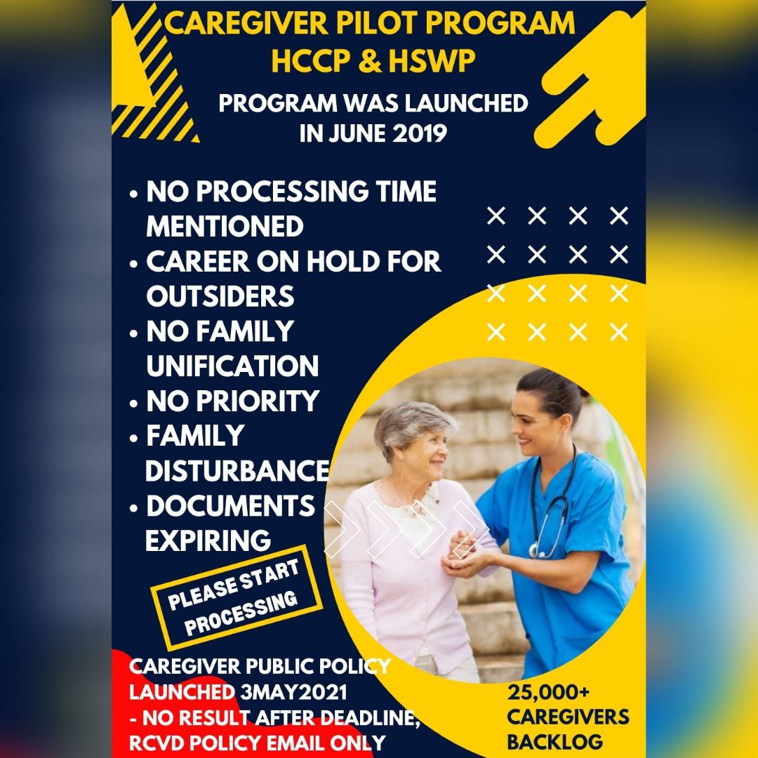 Friends91624892's tweet photo. @JustinTrudeau HCCP/HSWP-2020,21,22,23, Caregivers are waiting,
Many applications 35 months processing time are also completed.  applicants waiting for files results #caregiverspilotprogram 
@SeanFraserMP
@CitImmCanada
@JustinTrudeau
@jasrajshallan
@AnitaAnandMP
@MarcMillerVM
@theJagmeetSingh https://t.co/J1G4zI1mvQ