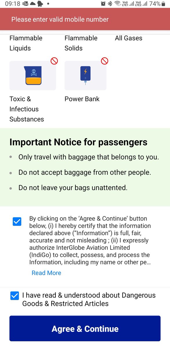 deepakIntc's tweet image. #indigo6e why your app is showing error for check-in. It is asking for missing mobile number, which is already entered.  #Weird #indigoappissue