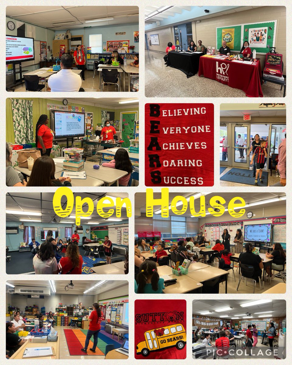 SuttonES_HISD's tweet image. Open House was a success! 🐻🎉 #suttonbears