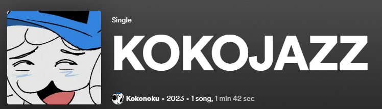 kokonoku's tweet photo. hey my song is on streaming stuff now 
neat! https://t.co/wTYjztFeGw