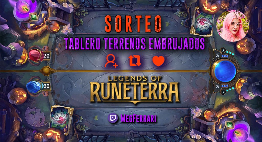 🎃🪦SORTEO TABLERO LOR: TERRENOS EMBRUJADOS🪦🎃 #LPP #LeaguePartner 

Para participar:
~Follow <a href="/okmegferrari/">Meg 💖</a> 
~Like y RT

Opcional: Comentar qué mazo usarías con éste tablero 👀

Tienen hasta el 30 de Octubre para participar 
¡Mucha suerte!