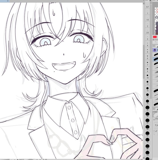 青くん線画まで。。。

あまりクールすぎず
かわいカッコイイ感じにしたいんですが
塩梅が難しいですね

わたしも間に合うかわからなくてこんな気持ちです 