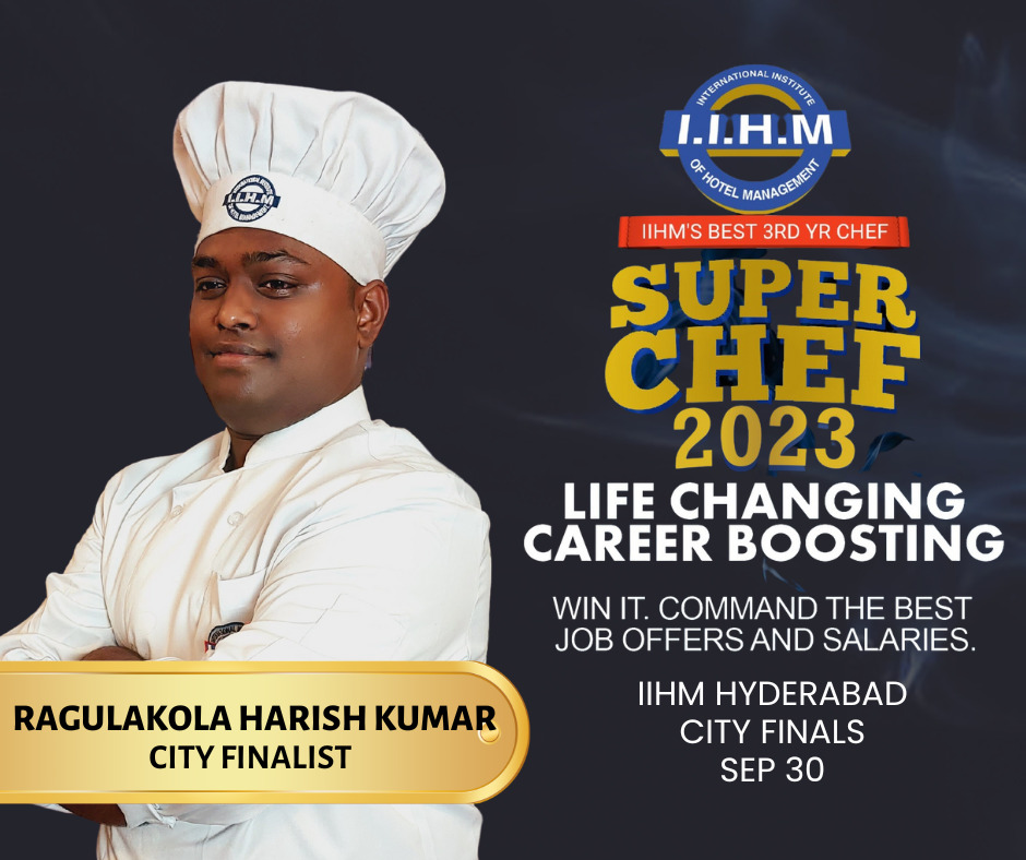 IIHM Hyderabad Congratulates Harish Kumar for being Top 11 in Super Chef 2023 and Wishing you All the Best for City Finals.
#iihmhotelschool #iihmhyderabad #iihmbest3yrs #culinarycompetition #Hospitalityindustry #IIHM