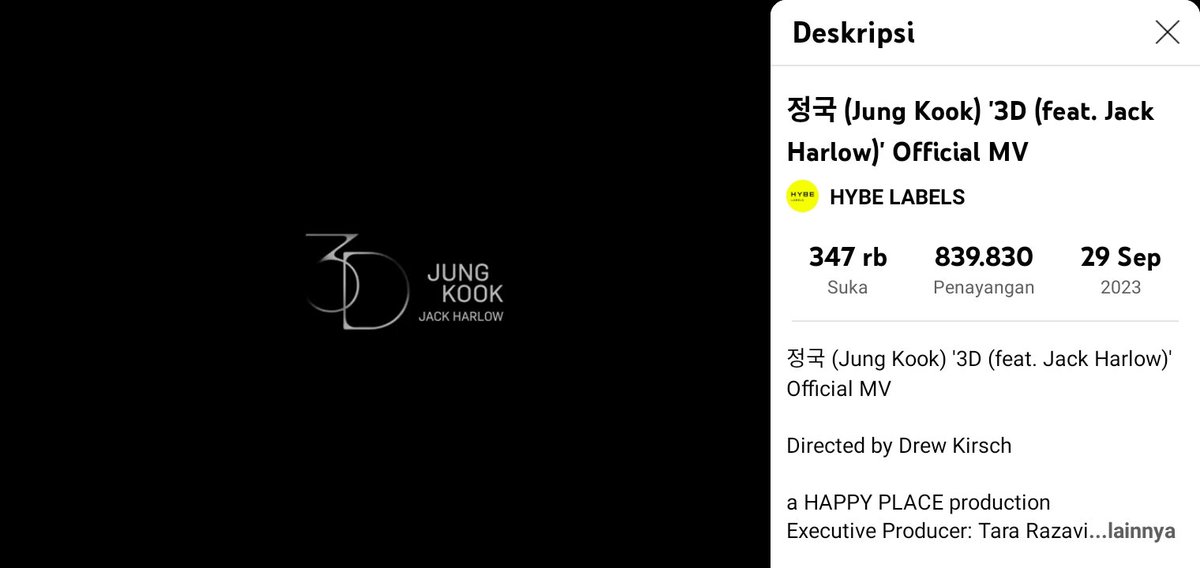 jenernav's tweet photo. @BIGHIT_MUSIC @jackharlow gass streaming, enak banget😣🫂😭💜

3D IS COMING
3D BY JUNGKOOK OUT TODAY
#3DOUTTODAY
#3DISCOMING
#3D_byJungkook https://t.co/x0nUkmTjFr