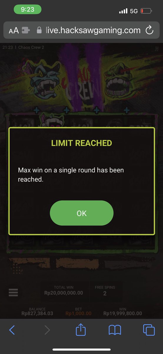 IMFUNKTIPUS's tweet image. Might have just max won chaos crew 2! Thanks @hacksawgaming  !!!