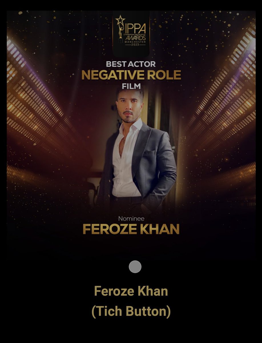 i_zainabbb's tweet photo. Ippa Awards nominations are out!

And Feroze is nominated for "best Actor Film in a Negative role"

So everyone Please vote for him and make him win.

InshaAllah three trophies coming home 🫶

Link: https://t.co/PNKUZYYYhP
#FerozeKhan https://t.co/LK5fT125Vo