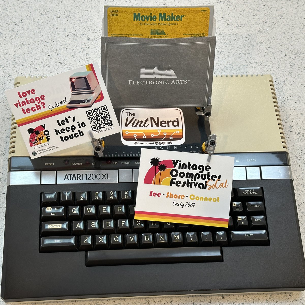 Floppy Disk Friday! Movie Maker ..data🤓disk.. by EA 🎥 (and a VCF SoCal plug :)

#Atari #Atari8Bit ##ElectronicArts #EA #MovieMaker #1200XL #VCF #VCFSoCal #FloppyDiskFriday #Omnifixo #VintageComputing #RetroComputers #RetroGaming #WallOfRetro #TheVintNerd