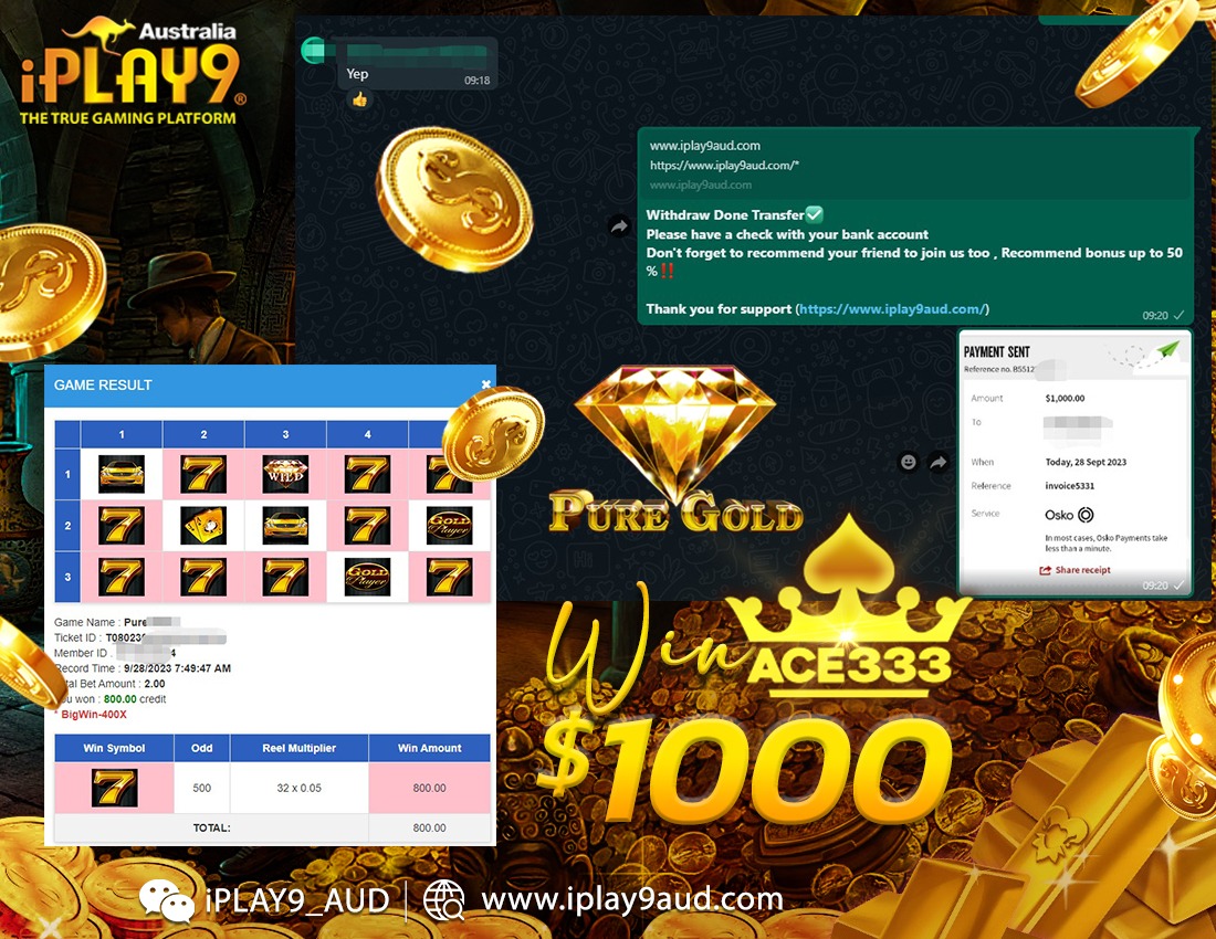 Iplay9A's tweet photo. 🤙🤙Congratulations Player Withdraw AUD1000 🤙
🔥d you want to try your luck today 
📷24 Hour Customer Service 
📷WhatsApp: https://t.co/ERTMDFXv6t 📱 https://t.co/agTtXYGDmK