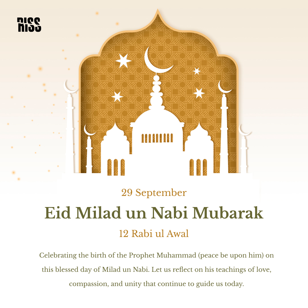 Eid Milad un Nabi - a day to remember and honor the life and teachings of the Prophet Muhammad (peace be upon him). May his legacy of compassion and love shine bright in our lives. 🌙💫
For Contact:
Whatsapp +92 347 1663003
Website: institute.theriss.net
#riss #rissgroup